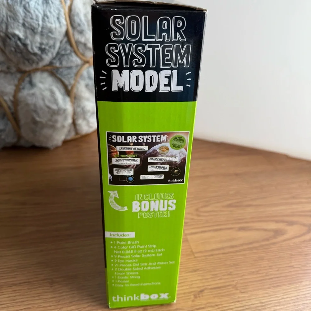 🆕 Thinkbox Solar System Model Kit 🌟 30pc 3D Set + Glow Paint & Stars